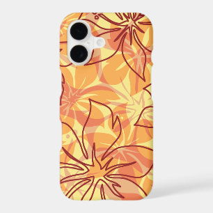 Olowalu Hibiscus Hawaiian Camo Papaya iPhone 17 Case