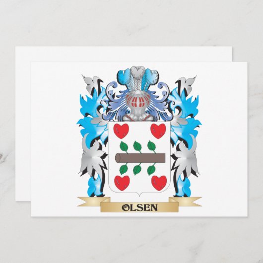 Olsen Coat of Arms - Family Crest (Front/Back)