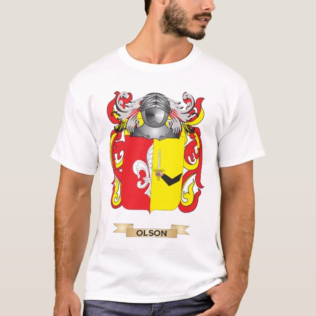 Olson Coat of Arms (Family Crest) T-Shirt (Front)