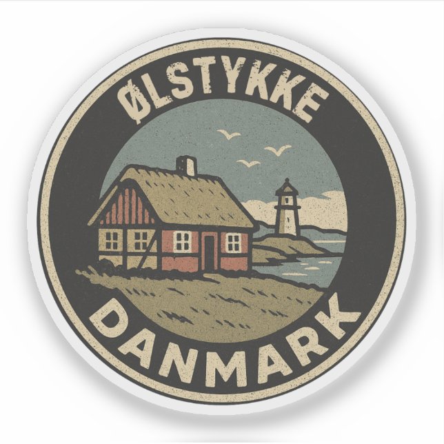 Ølstykke, Denmark Danmark  Sticker (Front)