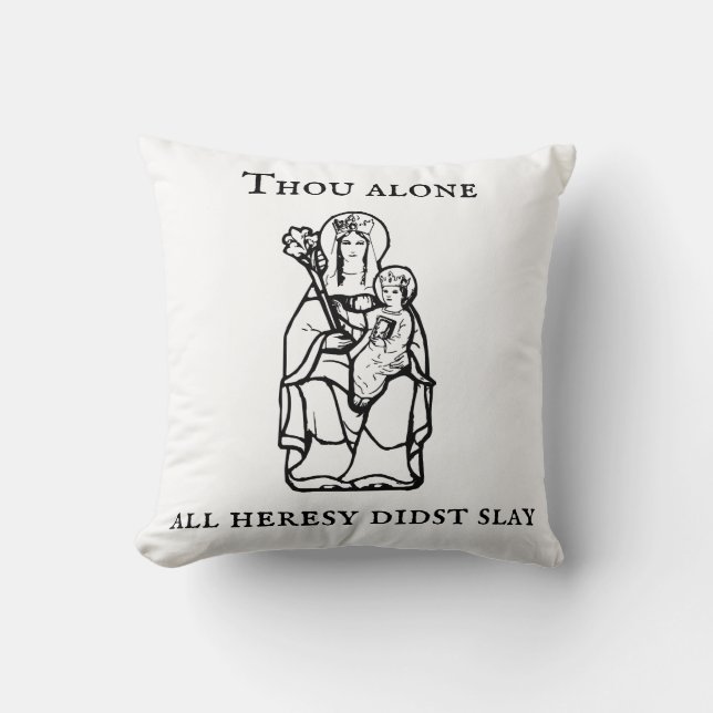 olw heresy throw pillow (Front)