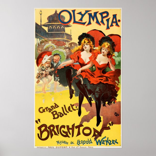 OLYMPIA BRIGHTON Grand Ballet French Theater Show Poster (Front)