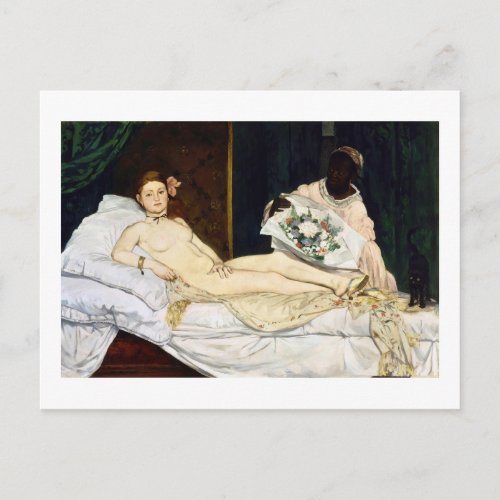 Olympia Edouard Manet 1863 Postcard