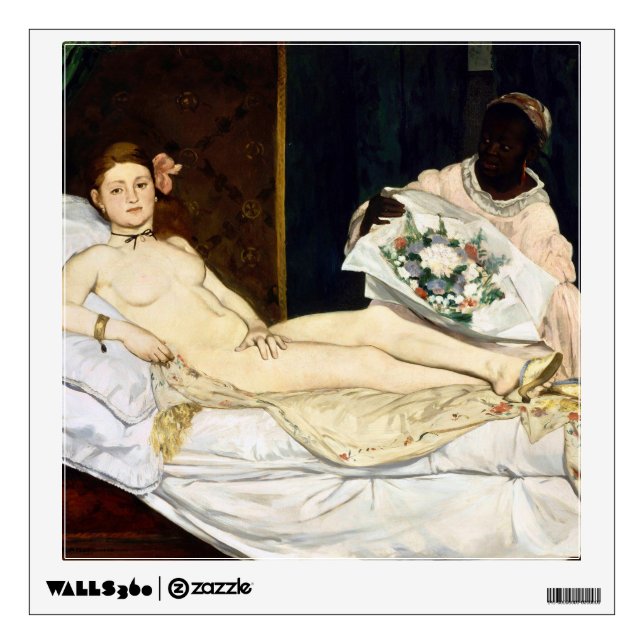 Olympia, Edouard Manet, 1863 Wall Decal (Front)
