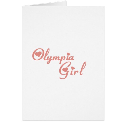 Olympia Girl tee shirts Cards (Front)