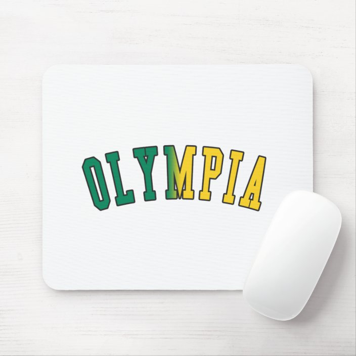 Olympia in Washington State Flag Colors Mousepad