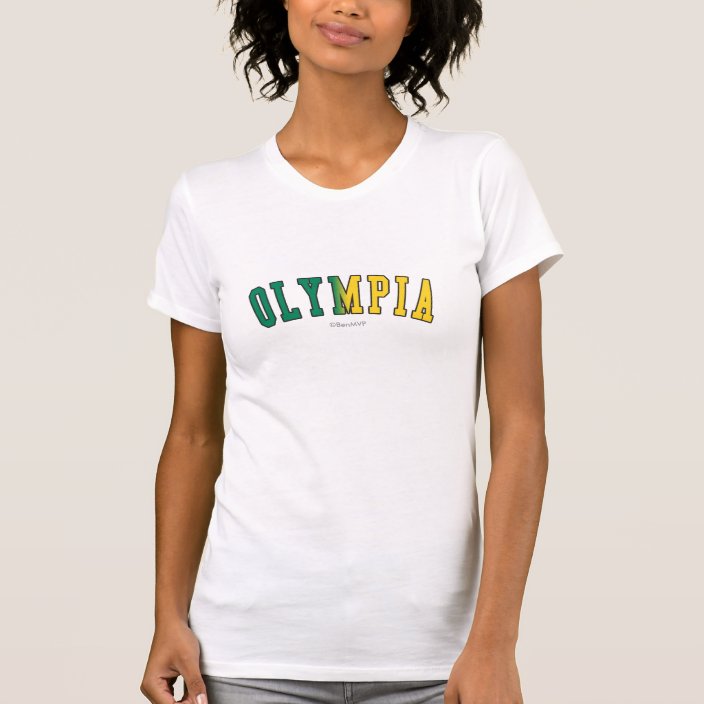 Olympia in Washington State Flag Colors Shirt