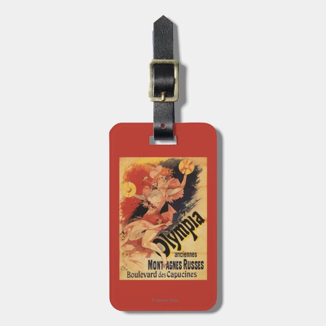 Olympia Nightclub Girl Crashing Cymbals Luggage Tag (Front Vertical)