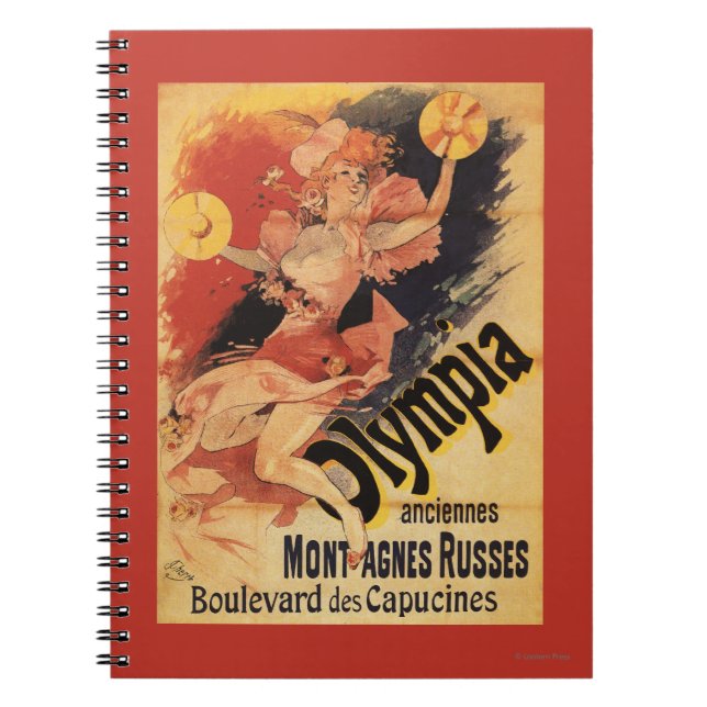 Olympia Nightclub Girl Crashing Cymbals Notebook (Front)