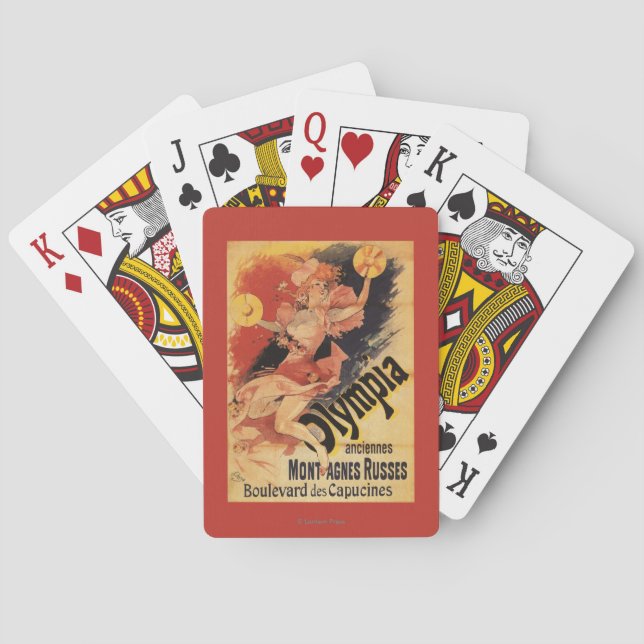 Olympia Nightclub Girl Crashing Cymbals Poker Cards (Back)