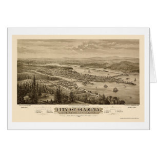 Olympia, WA Panoramic Map - 1879 Cards