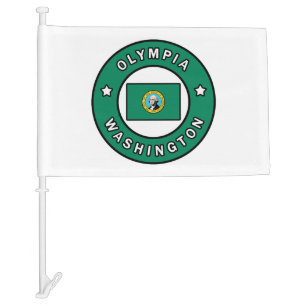 Olympia Washington Car Flag