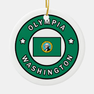 Olympia Washington Ceramic Ornament