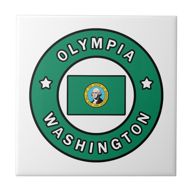 Olympia Washington Ceramic Tile (Front)