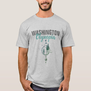 Olympia Washington Geometric Trees T-Shirt