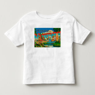 Olympia, Washington - Large Letter Scenes Toddler T-shirt