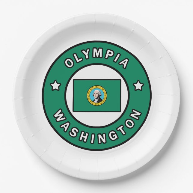 Olympia Washington Paper Plates (Front)
