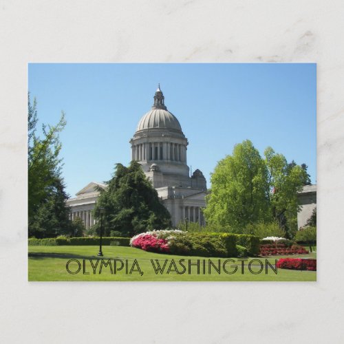 Olympia Washington State Capitol Travel Postcard