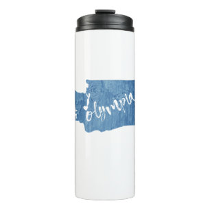 Olympia Washington Wood Grain Thermal Tumbler
