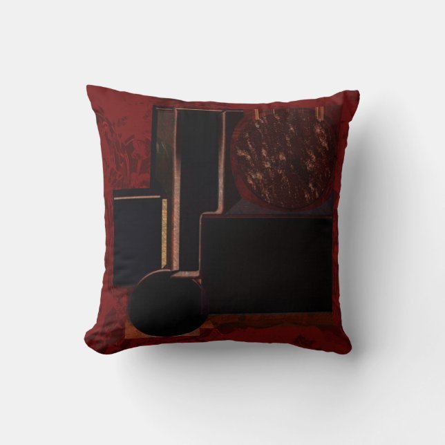 Olympiad Abstract Art Throw Pillow (Front)