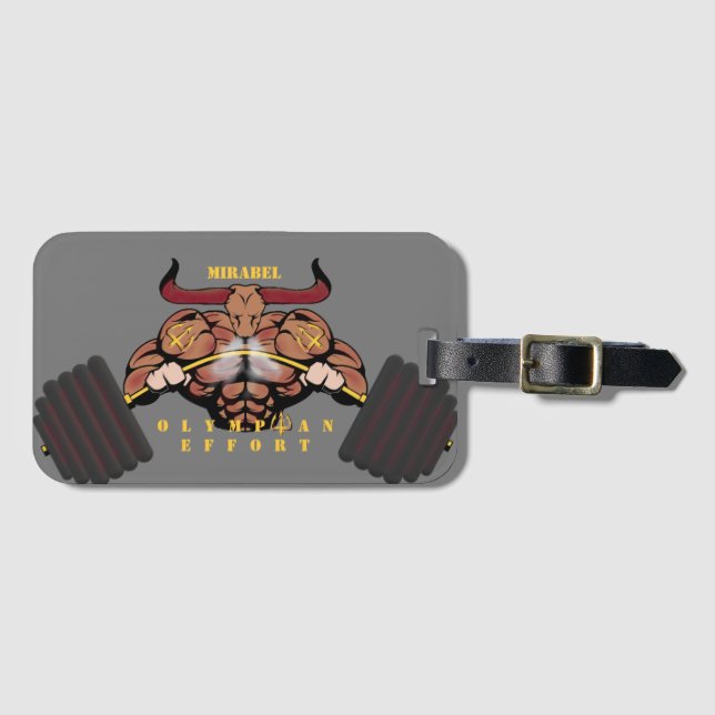 "Olympian Effort" Luggage/Bag Tag (Front Horizontal)