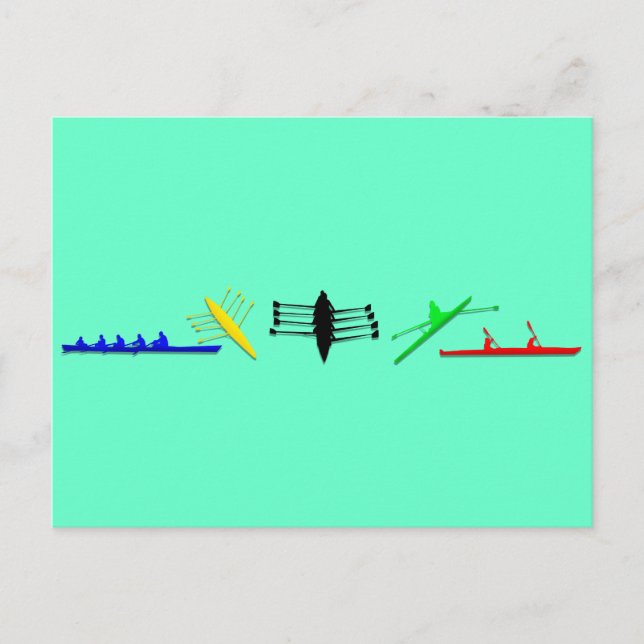 Olympian Mens Athlete Rowing Womens Sports Postcard (Front)