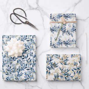 Olympian Olive Branches Boho 3D Design Wrapping Paper Sheets