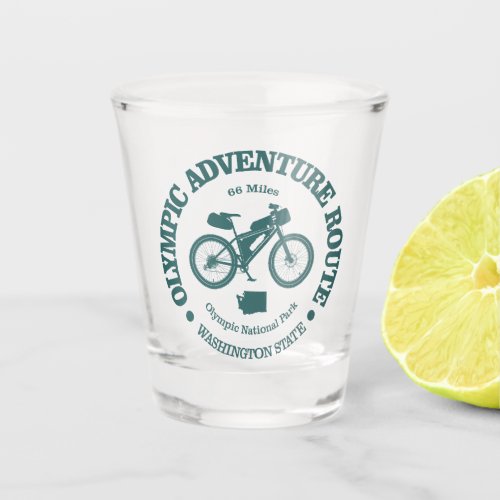 Olympic Adventure Route cycling Shot Glass