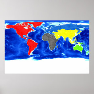 Olympic Color World Map Poster