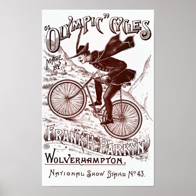 Olympic Cycles Vintage Poster (Front)