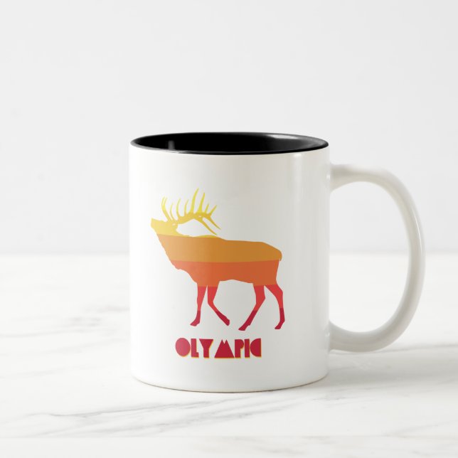 Olympic Elk Two-Tone Coffee Mug (Right)