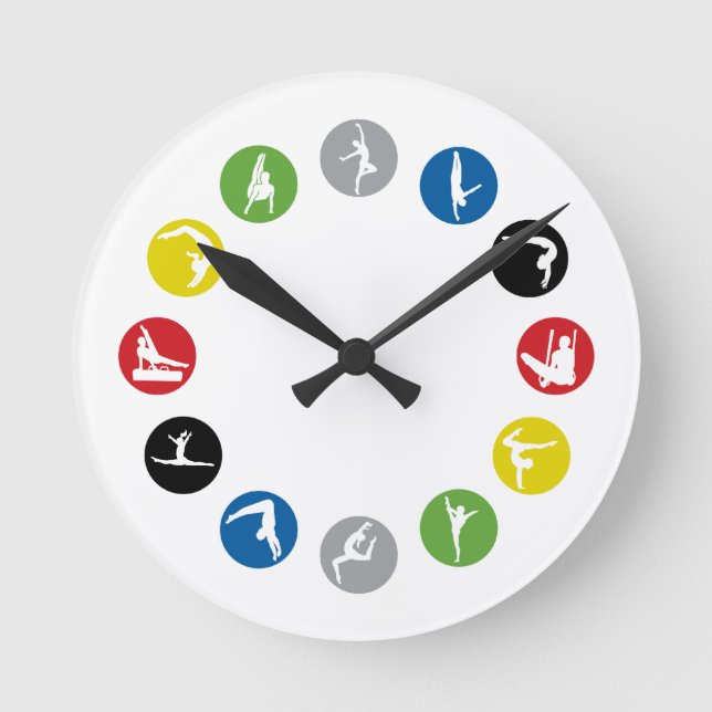 Olympic Gymnastics Wall Clock (Front)