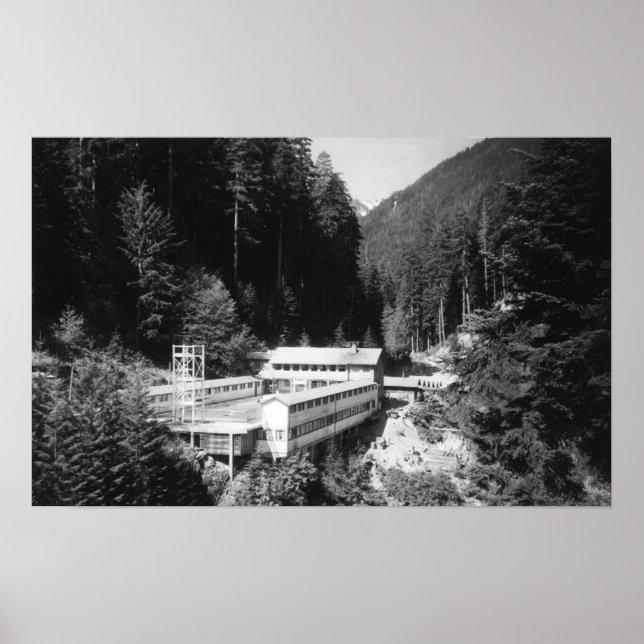 Olympic Hot Springs, WA Lodge View Photograph #2 Poster (Front)