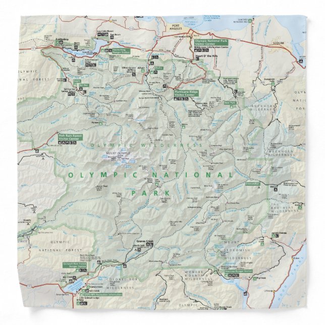 Olympic map bandana (Front)