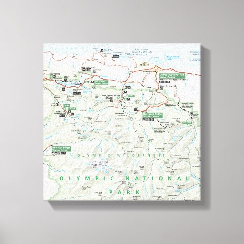 Olympic map canvas print