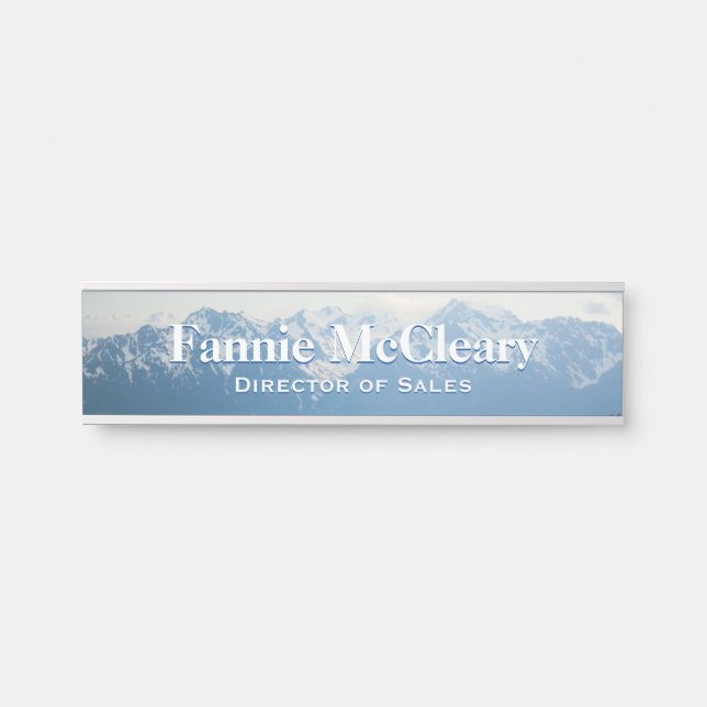 Olympic Mountains Desk Nameplate (Front)