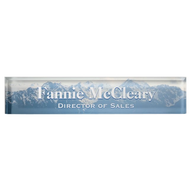 Olympic Mountains Desk Nameplate (Front)