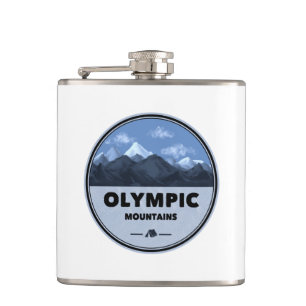 Olympic Mountains Washington Camping Flask