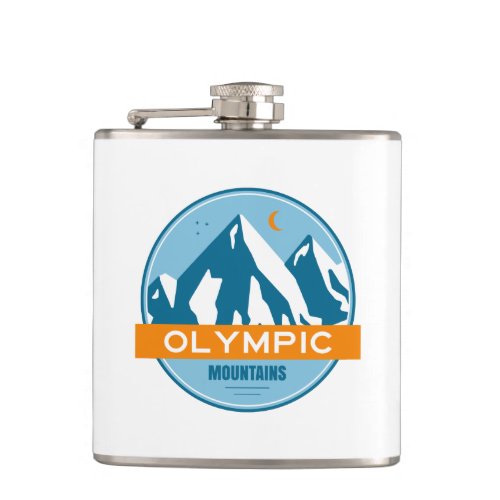Olympic Mountains Washington Flask