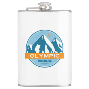 Olympic Mountains Washington Flask