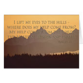 olympic mountains with psalm 121:1-2 card (Front Horizontal)
