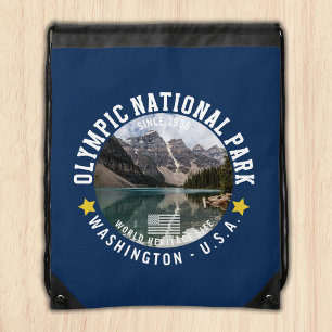 Olympic Naional Park Photo Forest Landscape Drawstring Bag