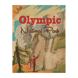 Olympic nation park Vintage Travel Poster
