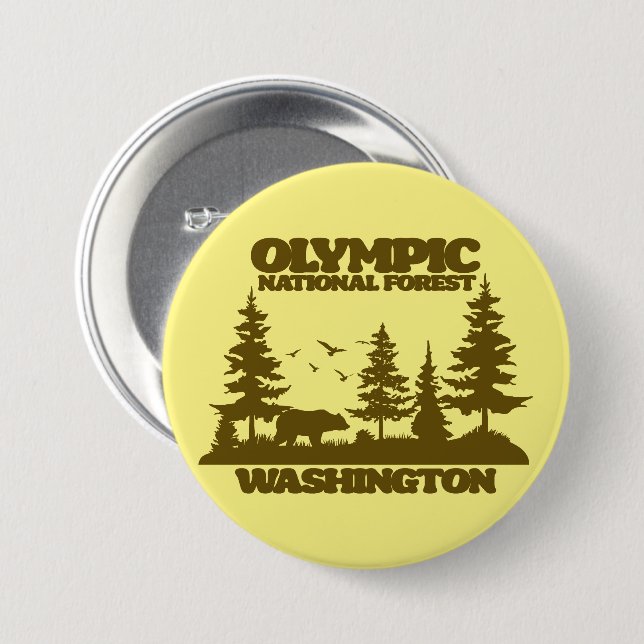 Olympic National Forest Button (Front & Back)