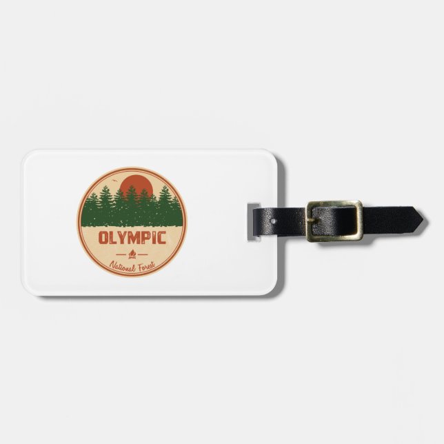 Olympic National Forest Luggage Tag (Front Horizontal)