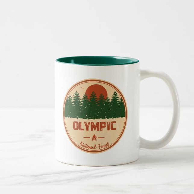 Olympic National Forest Two-Tone Coffee Mug (Right)