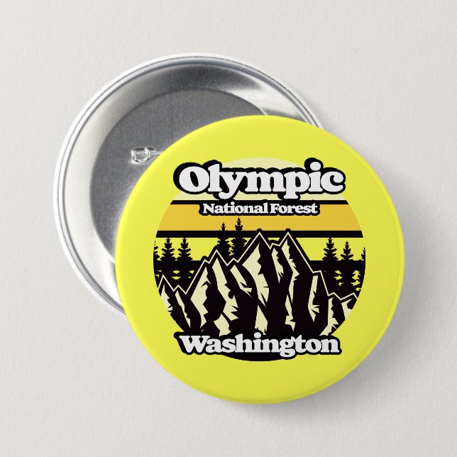 Olympic National Forest, Washington Button (Front & Back)