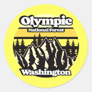 Olympic National Forest, Washington Classic Round Sticker