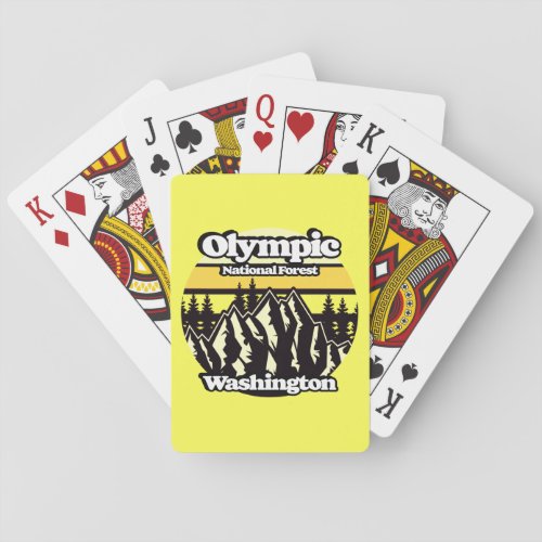 Olympic National Forest Washington Poker Cards