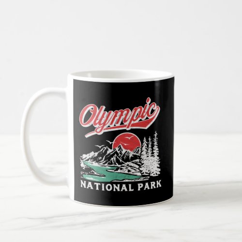 Olympic National Park 80S Mountains Coffee Mug